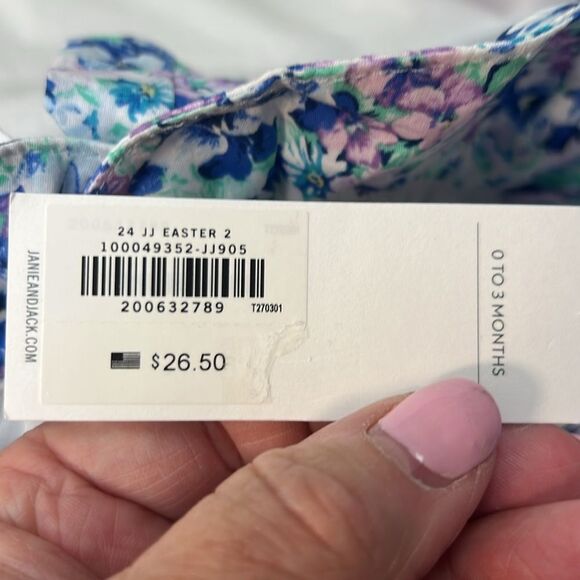 Janie and Jack 100049352 Beau Baby Floral Bow Sun Hat size 0-3 m - Picture 11 of 11